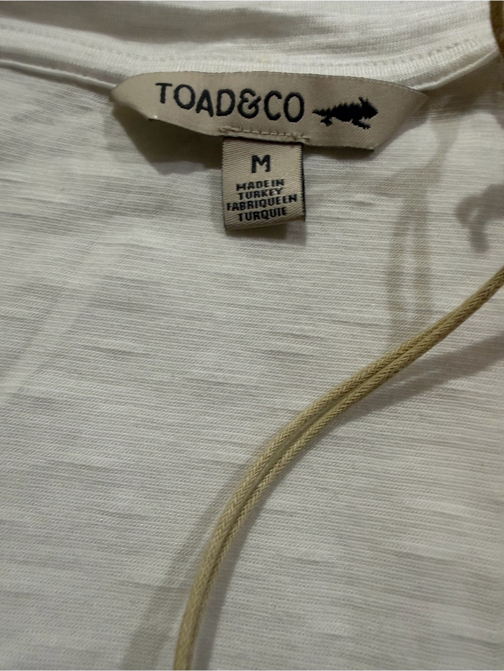 Toad & Co Women's Rufflita II Tee Ruffle Cap Sleeves White Size Medium NWT - Picture 7 of 11